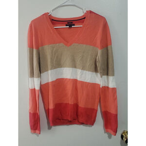 Colorful pima cotton sweater that's perfect for spring (M)